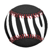 Zebra stripes pattern black & white + your ideas baseball (Vorderseite)