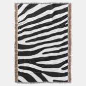 Zebra stripes pattern black & white + your ideas decke (Vorderseite Vertikal)