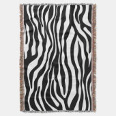 Zebra stripes pattern black & white + your ideas decke (Vorderseite Vertikal)