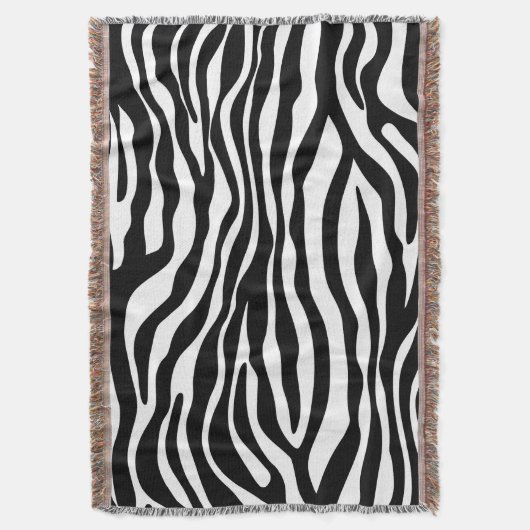 Zebra stripes pattern black & white + your ideas decke (Vorderseite Vertikal)