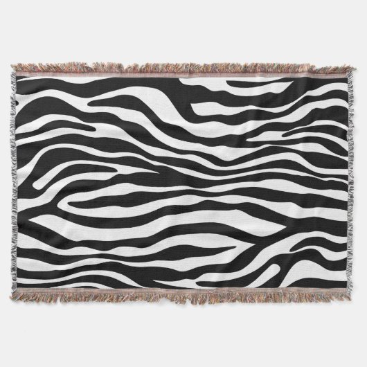 Zebra stripes pattern black & white + your ideas decke (Vorderseite)