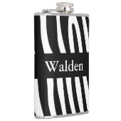 Zebra stripes pattern black & white + your ideas flachmann (Rechts)