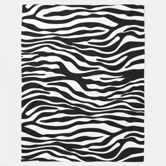 Zebra stripes pattern black & white + your ideas fleecedecke (Vorderseite)