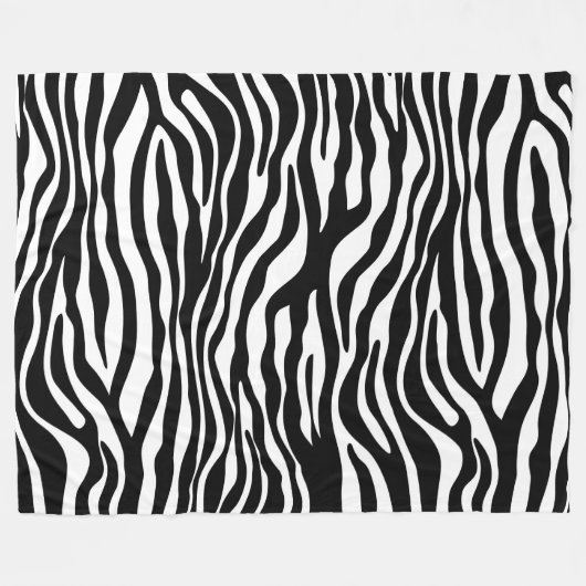 Zebra stripes pattern black & white + your ideas fleecedecke (Vorderseite (Horizontal))