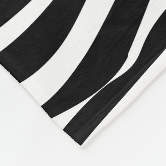 Zebra stripes pattern black & white + your ideas fleecedecke (Ecke)