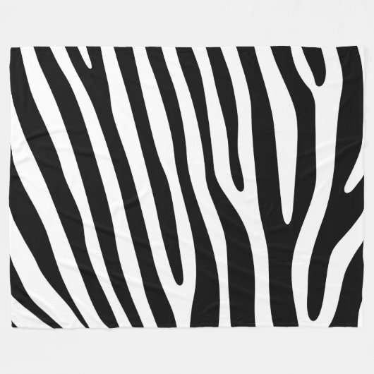 Zebra stripes pattern black & white + your ideas fleecedecke (Vorderseite (Horizontal))