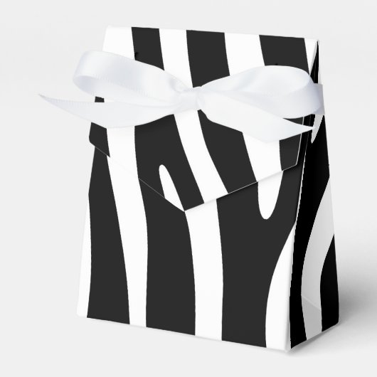 Zebra stripes pattern black & white + your ideas geschenkschachtel (Vorderseite)