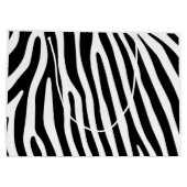 Zebra stripes pattern black & white + your ideas große geschenktüte (Rückseite)