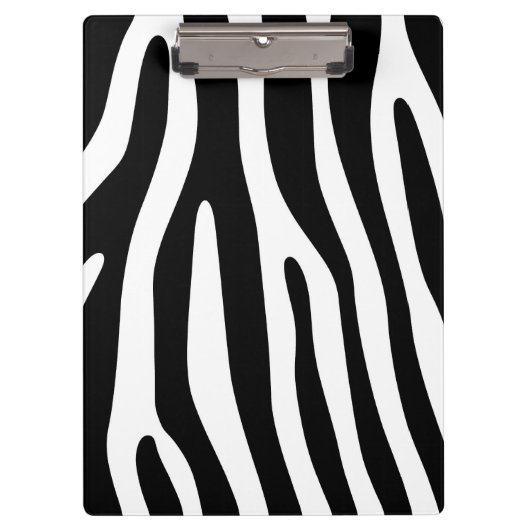 Zebra stripes pattern black & white + your ideas klemmbrett (Vorderseite)