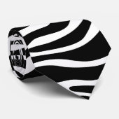 Zebra stripes pattern black & white + your ideas krawatte (Gerollt)