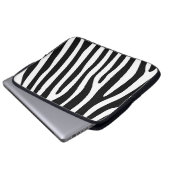 Zebra stripes pattern black & white + your ideas laptopschutzhülle (Vorne Knopf)