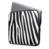Zebra stripes pattern black & white + your ideas laptopschutzhülle (Vorderseite Links)
