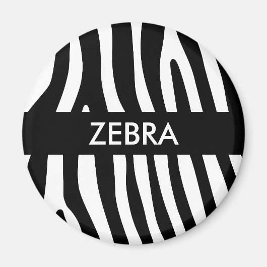 Zebra stripes pattern black & white + your ideas magnet (Vorne)