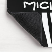 Zebra stripes pattern black & white + your ideas mousepad (Ecke)