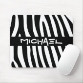 Zebra stripes pattern black & white + your ideas mousepad (Mit Mouse)