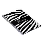Zebra stripes pattern black & white + your ideas notizblock (Rechte Seite)