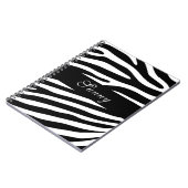 Zebra stripes pattern black & white + your ideas notizblock (Linke Seite)