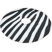 Zebra stripes pattern black & white + your ideas polyester weihnachtsbaumdecke (Schrägansicht)