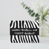 Zebra stripes pattern black & white + your ideas postkarte (Stehend Vorderseite)
