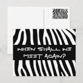 Zebra stripes pattern black & white + your ideas postkarte (Vorne/Hinten)