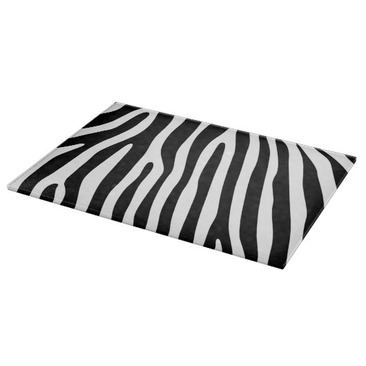 Zebra stripes pattern black & white + your ideas schneidebrett (Ecke)