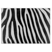 Zebra stripes pattern black & white + your ideas schneidebrett (Vorderseite)