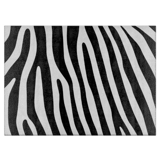 Zebra stripes pattern black & white + your ideas schneidebrett (Vorderseite)