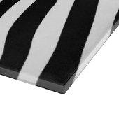 Zebra stripes pattern black & white + your ideas schneidebrett (Ecke)