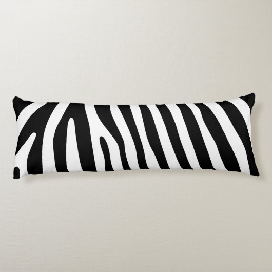 Zebra stripes pattern black & white + your ideas seitenschläferkissen (Rückseite)
