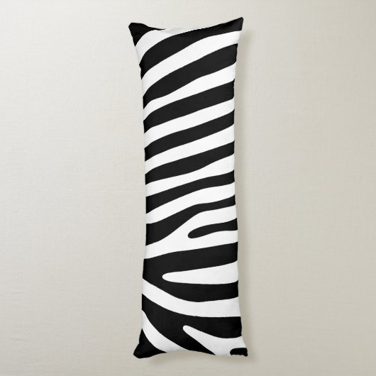 Zebra stripes pattern black & white + your ideas seitenschläferkissen (Rückseite (Vertikal))