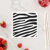 Zebra stripes pattern black & white + your ideas serviette (Beispiel)