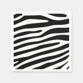 Zebra stripes pattern black & white + your ideas serviette (Vorderseite)