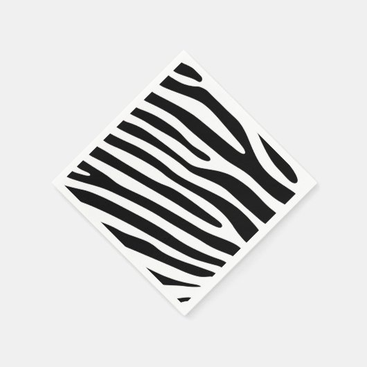 Zebra stripes pattern black & white + your ideas serviette (Ecke)