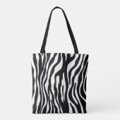 Zebra stripes pattern black & white + your ideas tasche (Rückseite)