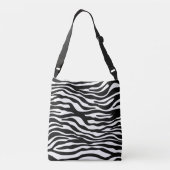 Zebra stripes pattern black & white + your ideas tragetaschen mit langen trägern (Rückseite)