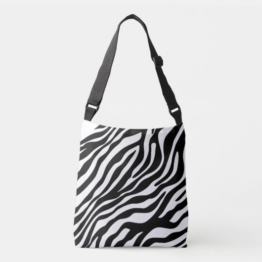 Zebra stripes pattern black & white + your ideas tragetaschen mit langen trägern (Vorderseite)