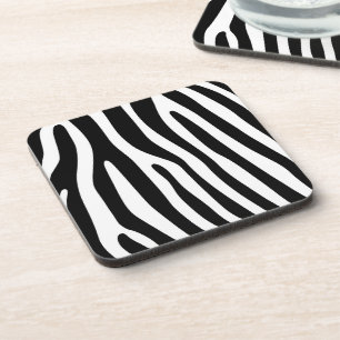 Zebra stripes pattern black & white + your ideas untersetzer