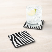 Zebra stripes pattern black & white + your ideas untersetzer (Rechte Seite)