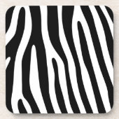 Zebra stripes pattern black & white + your ideas untersetzer (Vorderseite)