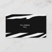 Zebra stripes pattern black & white + your ideas visitenkarte (Rückseite)