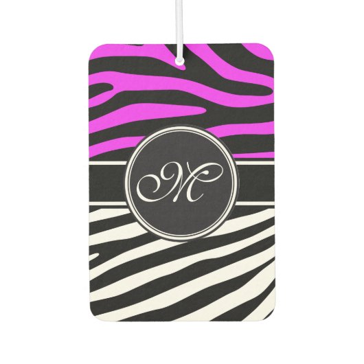 Zebra stripes pattern + your background & ideas autolufterfrischer (Vorderseite)