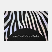Zebra stripes pattern + your background & ideas fußmatte (Vorderseite)
