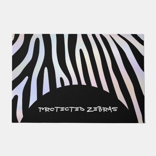 Zebra stripes pattern + your background & ideas fußmatte (Vorderseite)