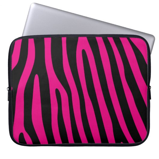 Zebra stripes pattern + your background & ideas laptopschutzhülle (Vorderseite)