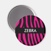 Zebra stripes pattern + your background & ideas magnet (Vorderseite/Rückseite)