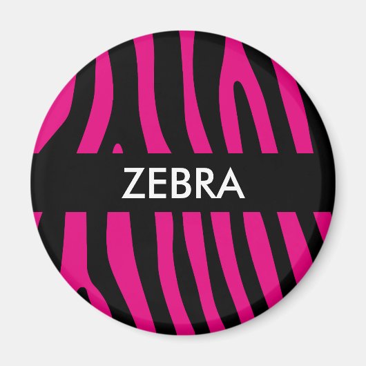 Zebra stripes pattern + your background & ideas magnet (Vorne)