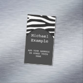 Zebra stripes pattern + your background & ideas magnetische visitenkarte (Beispiel)