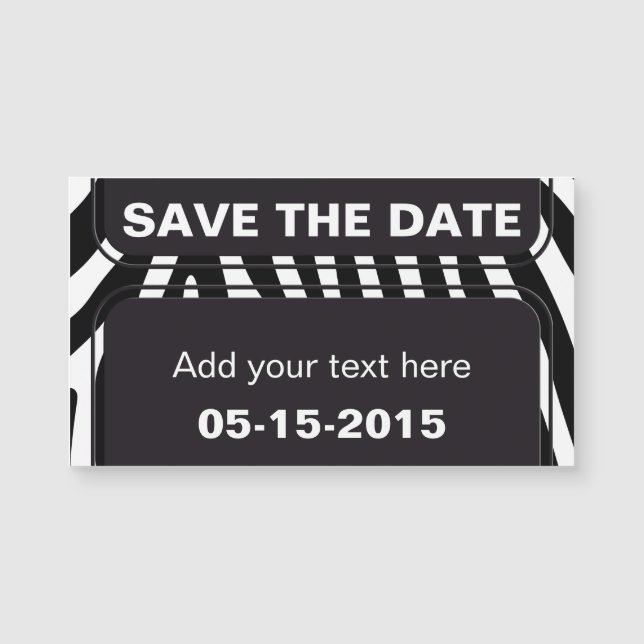 Zebra stripes pattern + your background & ideas magnetkarte (Vorderseite)