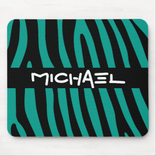 Zebra stripes pattern + your background & ideas mousepad