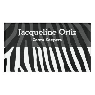 Zebra stripes pattern + your background & ideas namenschild